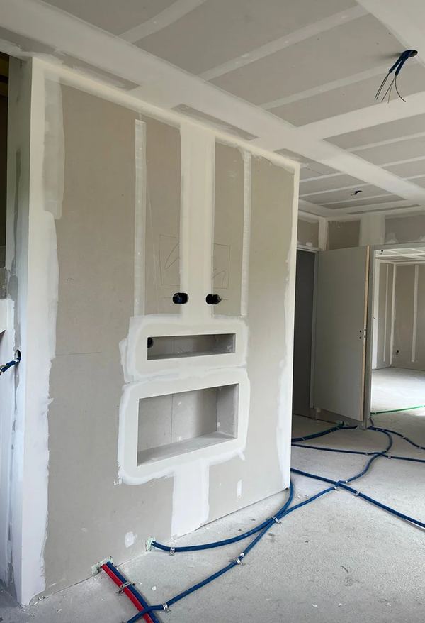 Niche murale réalisée en plaques de plâtre